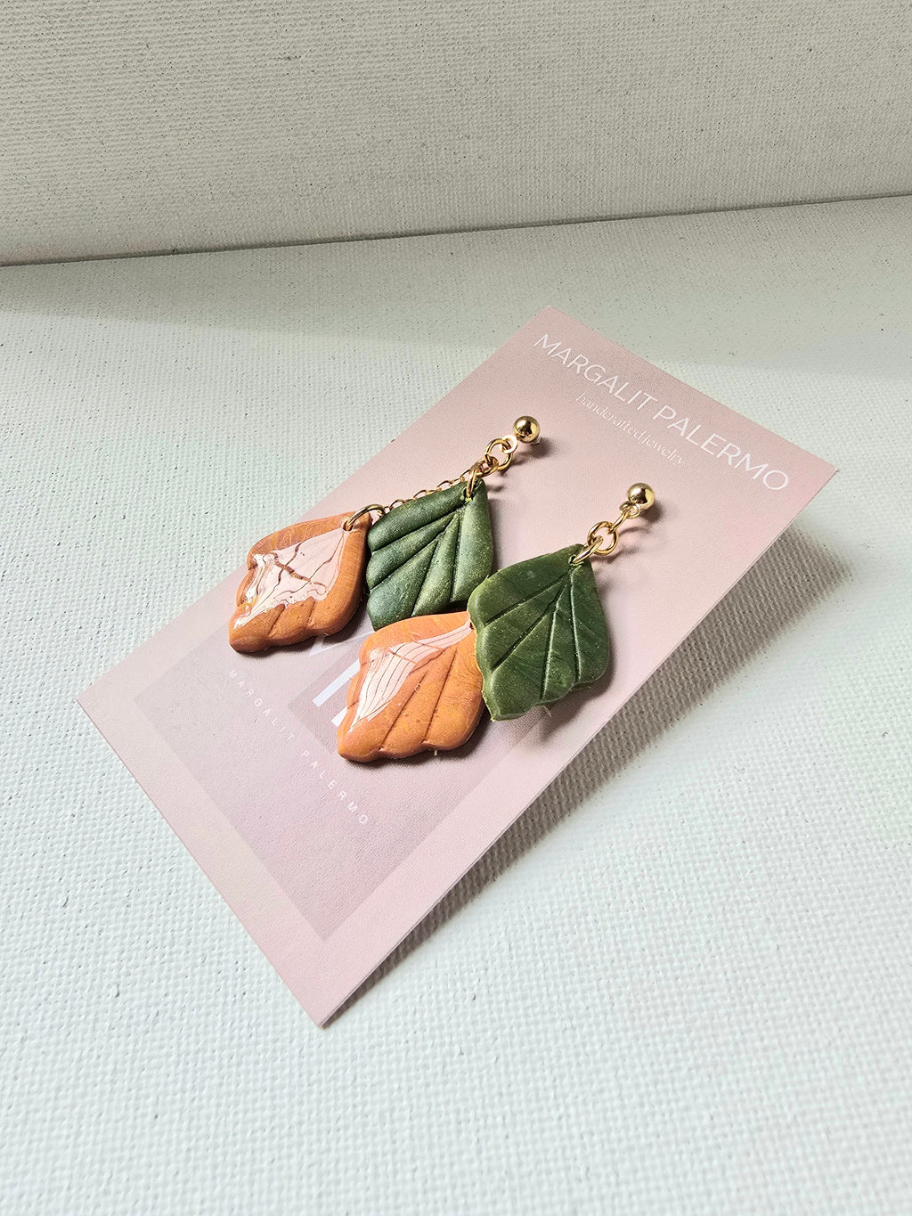 Polymer Clay Earrings--Autumn Dangles