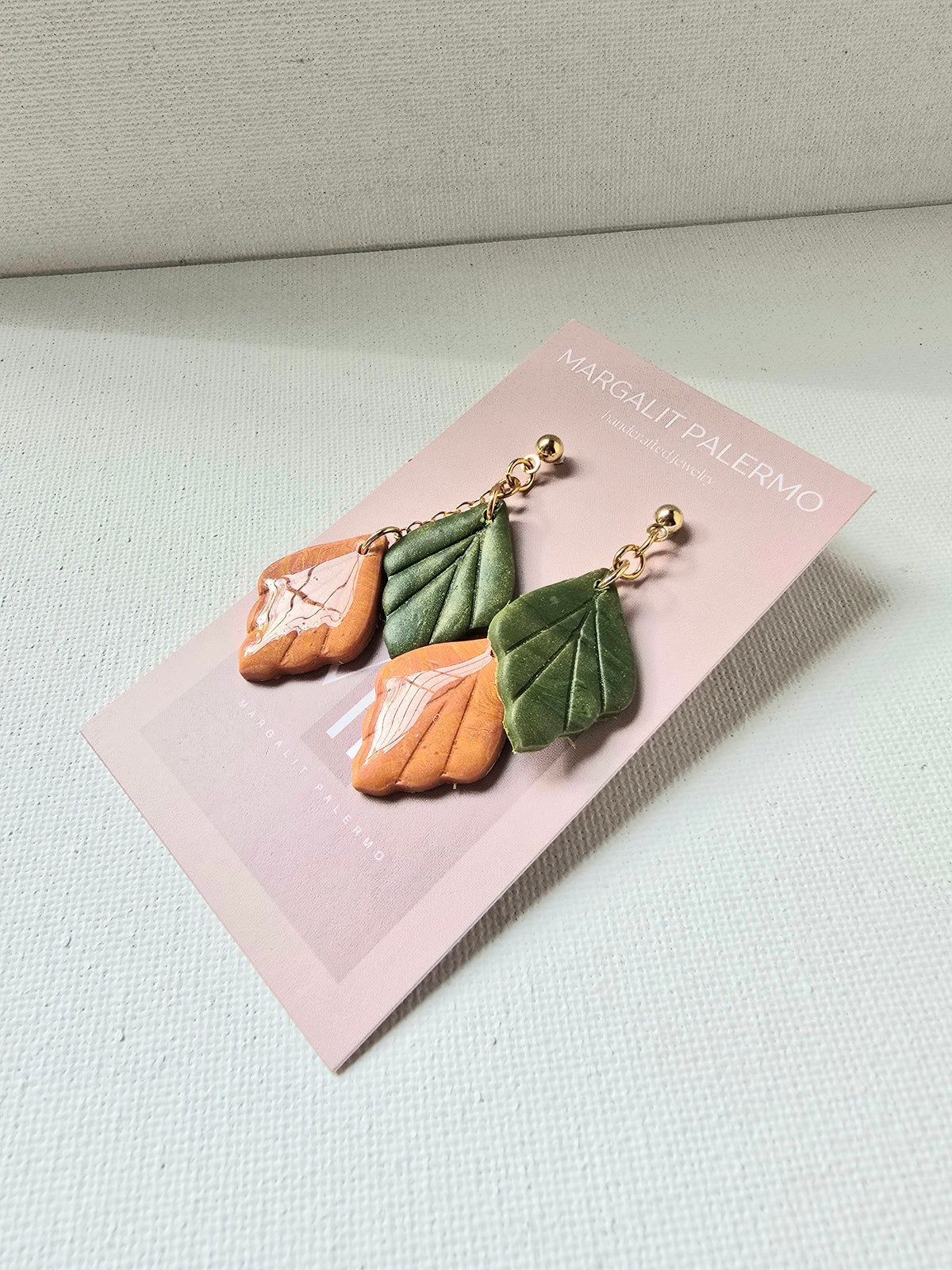 Polymer Clay Earrings--Autumn Dangles
