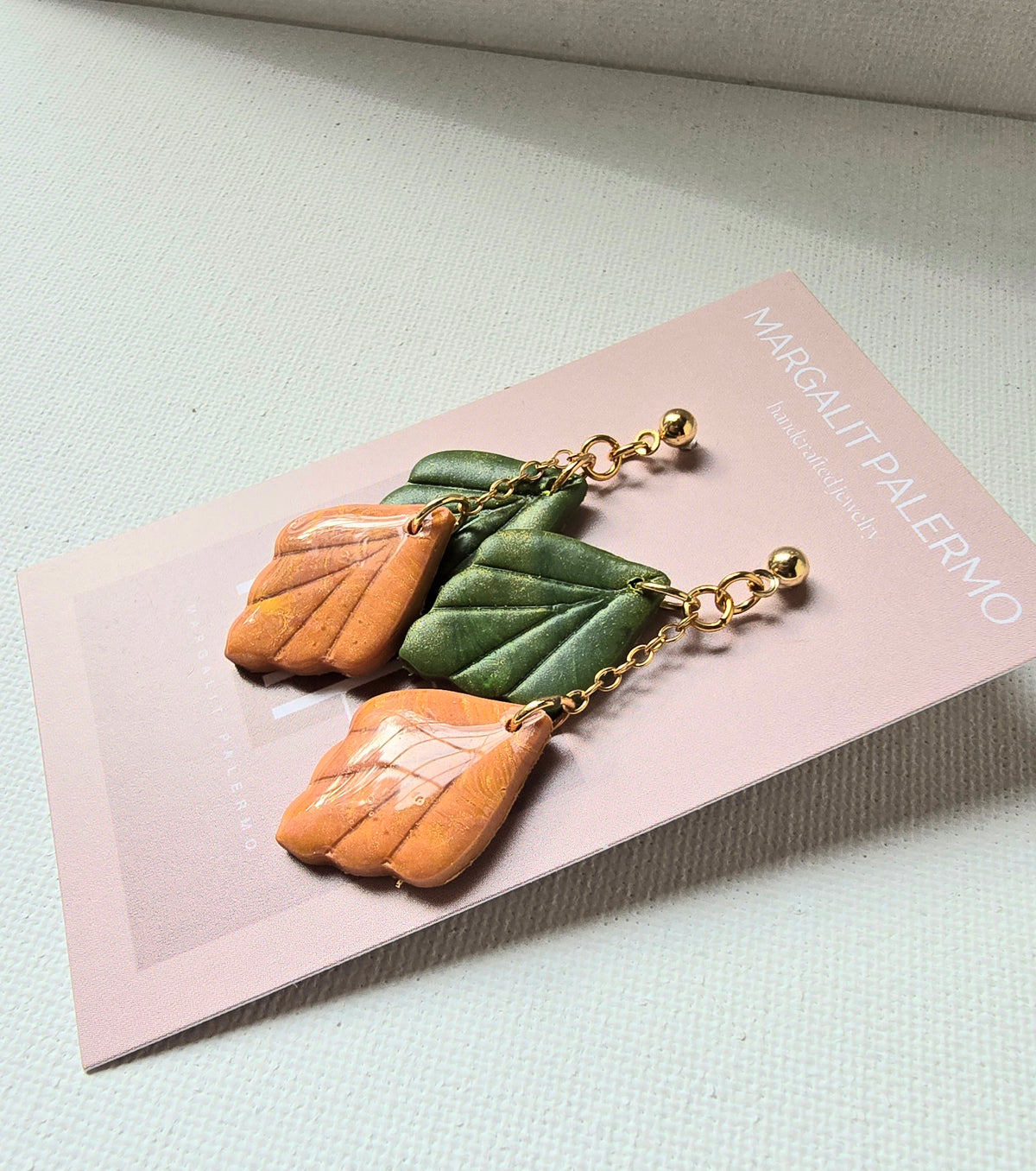 Polymer Clay Earrings--Autumn Dangles